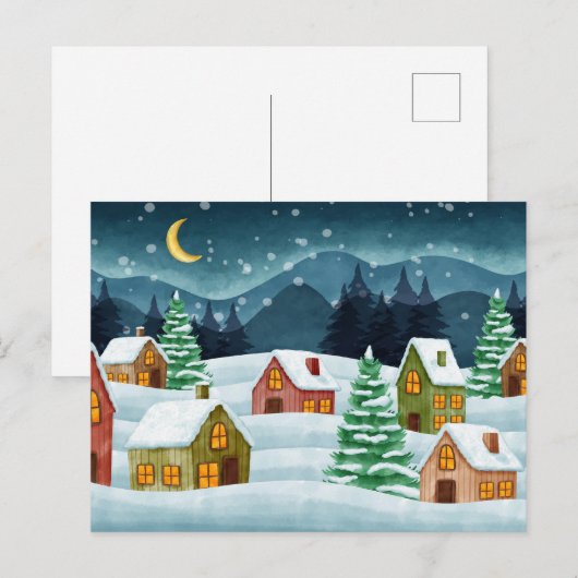 Winter in town ポストカード (正面/裏面)