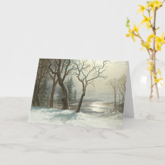 Winter in Yosemite by Albert Bierstadt Winter カード (黄色い花)