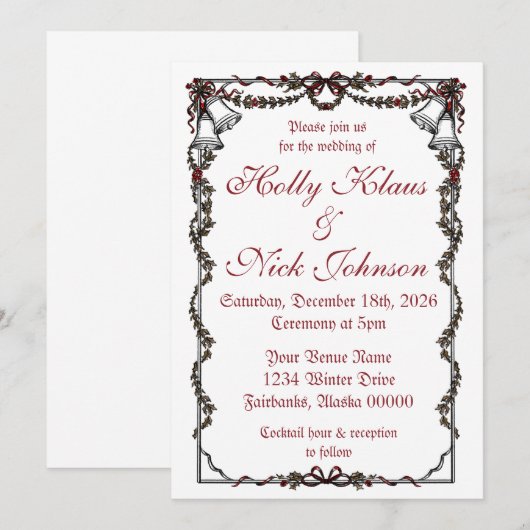 Winter Invite 招待状 (正面/裏面)