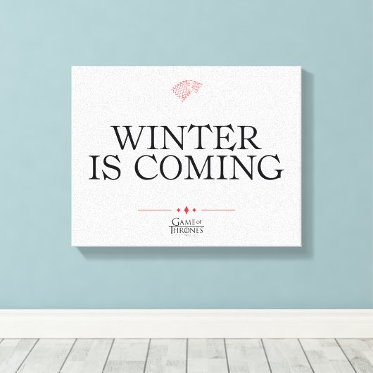 Winter Is Coming キャンバスプリント (インサイチュ (ウッドフロア))