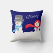 Winter is Snowy: Dark Blue クッション (裏面)