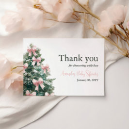 Winter It's Cold Outside Pink Bow Girl Baby Shower