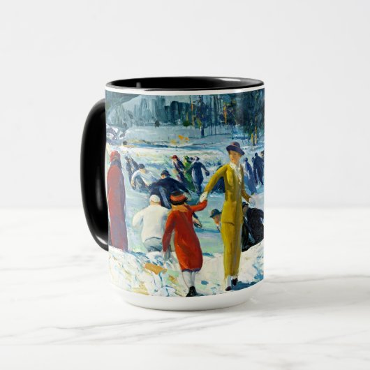 Winter Joy – Bellows Ice Skating Mug マグカップ (正面左)