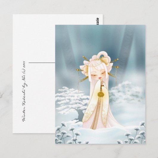 Winter kokeshi ポストカード (正面/裏面)