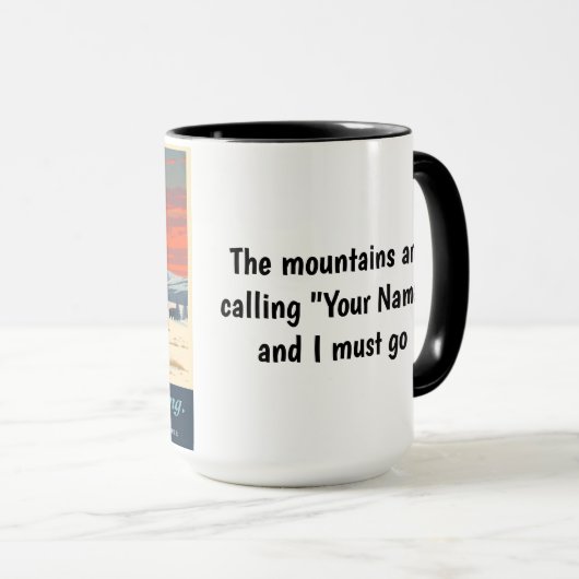 Winter Lamar Valley: Yellowstone Wolves & Bison マグカップ (正面右)