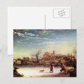 Winter Landscape by Rembrandt Harmenszoon van Rijn ポストカード (正面/裏面)