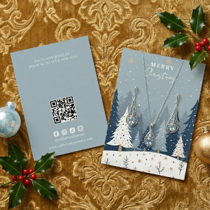 Winter Landscape Christmas Jewelry Display TM26 名刺