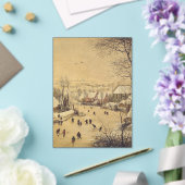 Winter landscape with bird trap by Pieter Brueghel アクリル招待状 (インサイチュ (ウェディング))