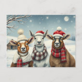 Winter Landscape with Sheep and Cabin シーズンポストカード (正面)