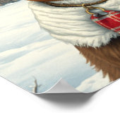 Winter Landscape with Sheep and Cabin ポスター (角)