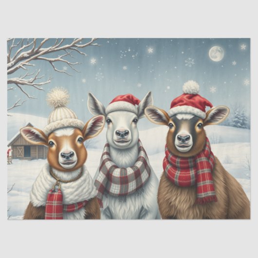 Winter Landscape with Sheep and Cabin 薄葉紙 (正面)