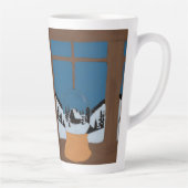 Winter Latte Mug - Snow Globe by the Window Scene  カフェラテマグ (右)