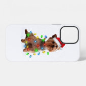 Winter Light Yorkie Xmas Color Light iPhoneケース (裏面横)