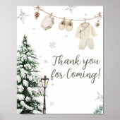 Winter Little Baby Clothes Thank you for Coming ポスター (正面)