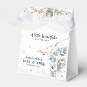 Winter Little Snowflake Baby Shower Favor Box フェイバーボックス (正面サイド)