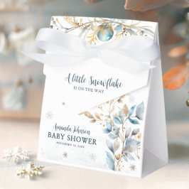 Winter Little Snowflake Baby Shower Favor Box フェイバーボックス