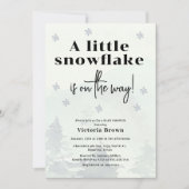 Winter Little Snowflake Baby Shower Invitation 招待状 (正面)