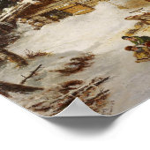 Winter Log Houseアートポスター ポスター (角)