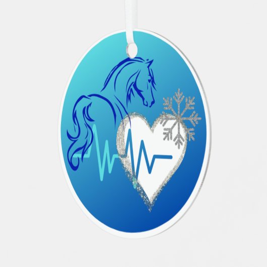 Winter Logo Multiple Ornament Options メタルオーナメント (正面左)