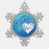 Winter Logo Snowflake Ornament スノーフレークピューターオーナメント (正面)