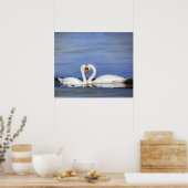 Winter Love Swan Couleポスター ポスター (キッチン)