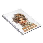 Winter Magic Cute Cozy Girl Spiral Notebook  ノートブック (右側)