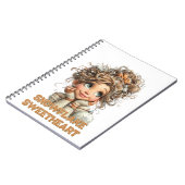 Winter Magic Cute Cozy Girl Spiral Notebook  ノートブック (左側)