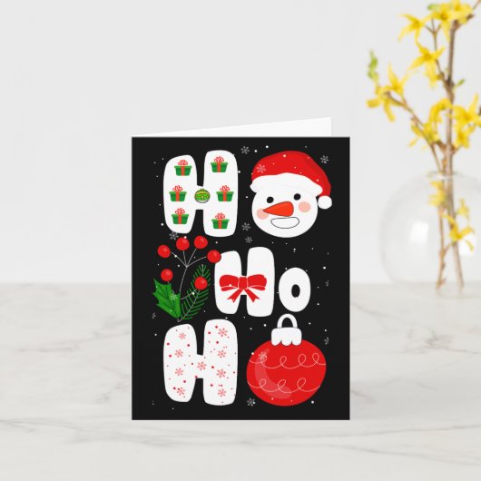 Winter Magic Design Retro Winter Christmas Vector  カード (黄色い花)