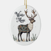 Winter Magic Reindeer Ornament セラミックオーナメント (右)