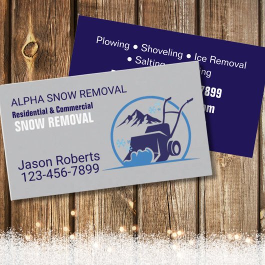 Winter Maintenance Services Snow Removal  名刺
