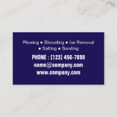 Winter Maintenance Services Snow Removal  名刺 (裏面)