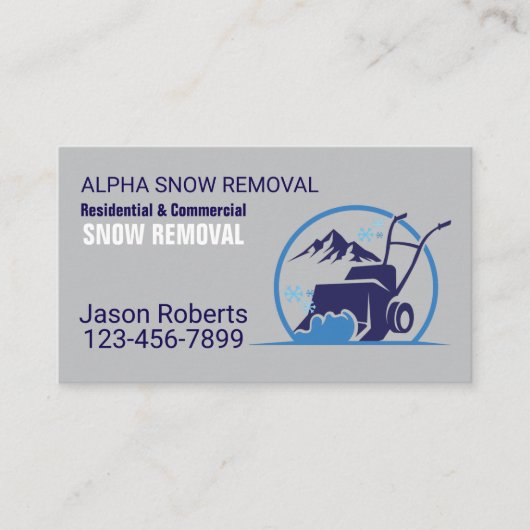 Winter Maintenance Services Snow Removal  名刺 (正面)