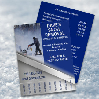 Winter Maintenance Snow Removal Price List チラシ