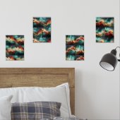 Winter Marble Gallery – Framed Christmas Print Set (寝室)