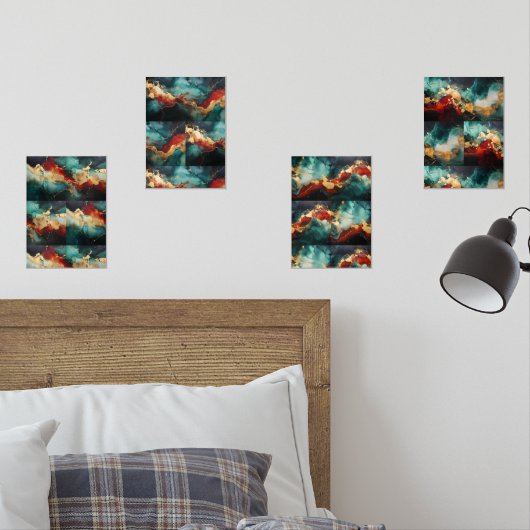 Winter Marble Gallery – Framed Christmas Print Set (寝室)