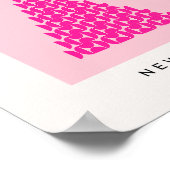 Winter Market 09 Preppy Pink Christmas Tree ポスター (角)