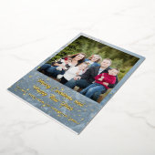 Winter Merry Christmas familyの写真 箔シーズンカード (回転した状態)