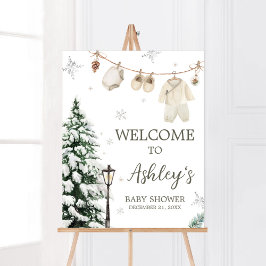Winter Merry Little Baby Clothes Welcome ポスター