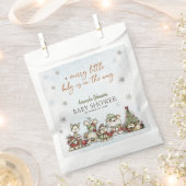 Winter Merry Puppy Christmas Gnomes Baby Shower フェイバーバッグ (クリップ留めされた状態)