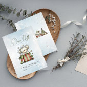 Winter Merry Puppy Diaper Raffle Card - Christmas エンクロージャーカード