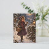 Winter Messenger Christmas Postcard ポストカード (スタンド正面)