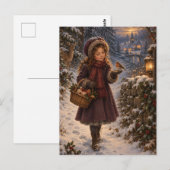 Winter Messenger Christmas Postcard ポストカード (正面/裏面)