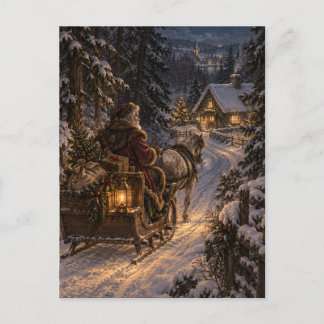 Winter Messenger Christmas Postcard ポストカード