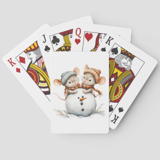Winter Mice Playing Cards トランプ (裏面)