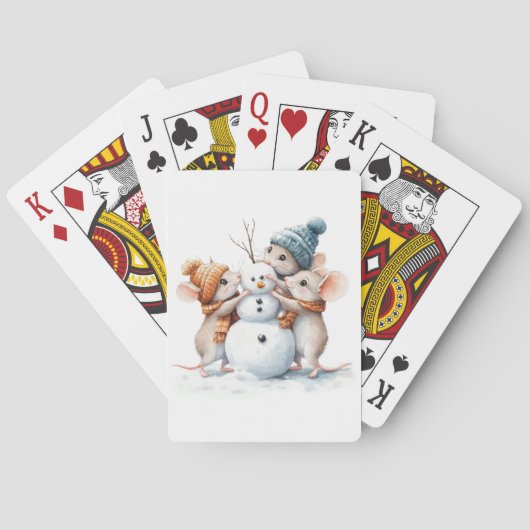 Winter Mice Playing Cards トランプ (裏面)