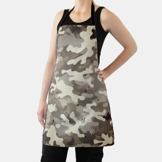 Winter Military Camouflage Pattern エプロン (インサイチュ)