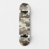 Winter Military Camouflage Pattern スケートボード (正面)