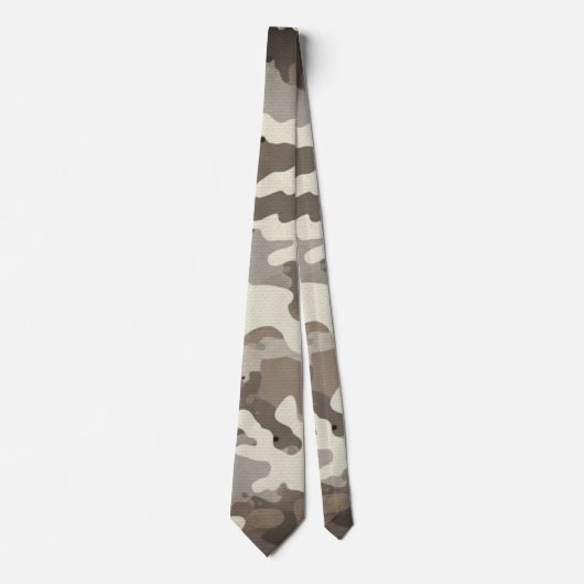Winter Military Camouflage Pattern ネクタイ (正面)