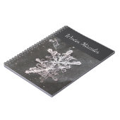 Winter Miracles Snowflake Photo Spiral Notebook ノートブック (左側)