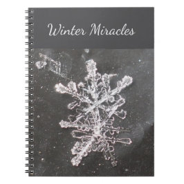 Winter Miracles Snowflake Photo Spiral Notebook ノートブック